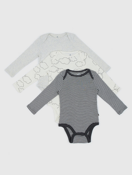 GAP Baby body s dlhým rukávom, 3 ks GAP