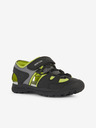 Geox Zeleno-čierne chlapčenské outdoor sandále Geox Vaniett