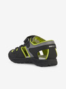 Geox Zeleno-čierne chlapčenské outdoor sandále Geox Vaniett