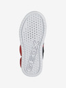 Geox Červeno-šedé chlapčenské slip on tenisky so svietiacou podrážkou Geox
