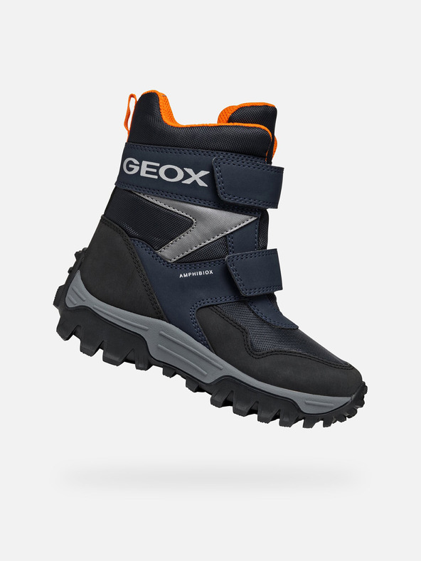Geox Tmavomodré chlapčenské zimné topánky Geox Himalaya B ABX