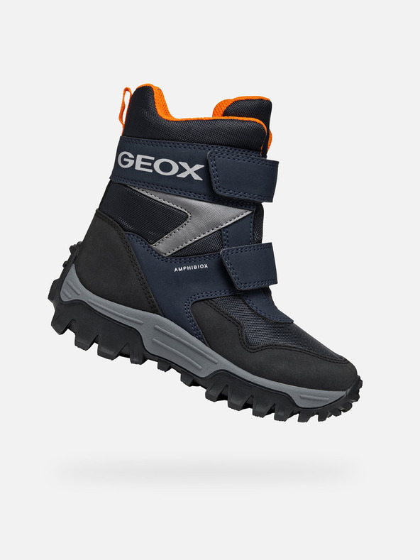 Geox Tmavomodré chlapčenské zimné topánky Geox Himalaya B ABX