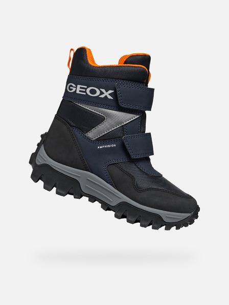 Geox Tmavomodré chlapčenské zimné topánky Geox Himalaya B ABX