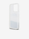 DKNY Liquid Glitter Arch Logo Zadný kryt pre iPhone 14 Pro Max Transparent DKNY