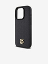 DKNY PU kožený zadný kryt s opakujúcim sa vzorom s logom Magsafe pre iPhone 12/12 Pro Black DKNY