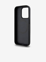 DKNY PU kožený zadný kryt s opakujúcim sa vzorom s logom Magsafe pre iPhone 12/12 Pro Black DKNY