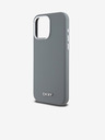 DKNY Liquid Silicone Silver Metal Logo Magsafe zadný kryt pre iPhone 15 Pro Max Grey DKNY