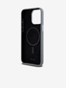 DKNY Liquid Silicone Silver Metal Logo Magsafe zadný kryt pre iPhone 15 Pro Max Grey DKNY
