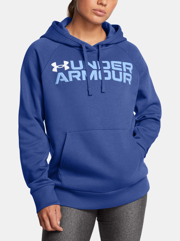 Under Armour Dámska mikina Under Armour Rival Fleece Wordmark Hoodie-BLU