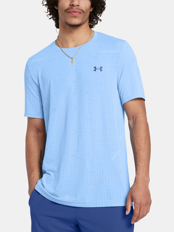 Under Armour Pánske tričko Under Armour Vanish Seamless Grid SS-BLU