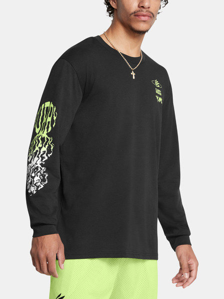 Under Armour Pánske tričko Under Armour Curry HW Verbiage LS Tee-BLK