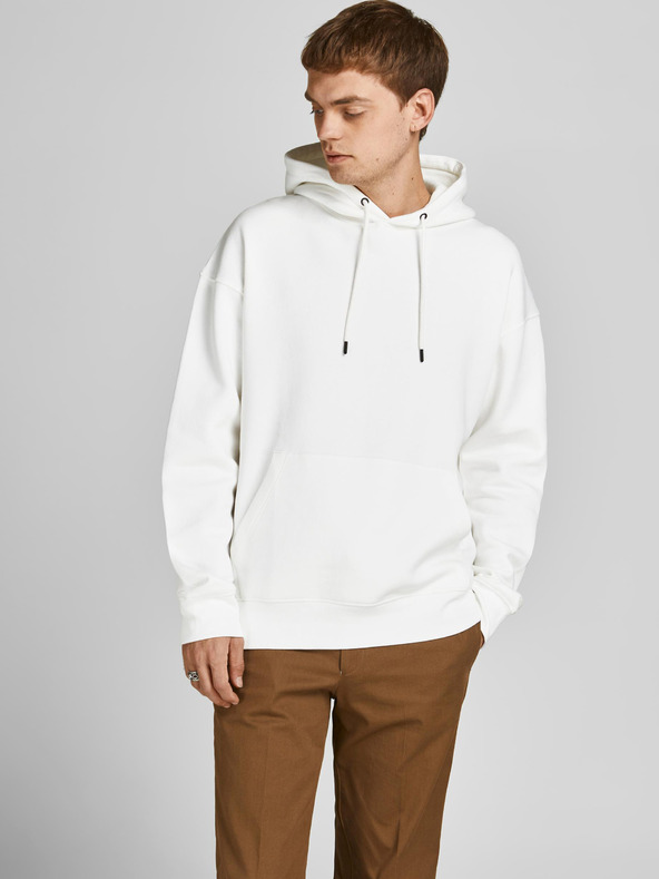 Jack & Jones Biela pánska základná mikina Jack & Jones Star