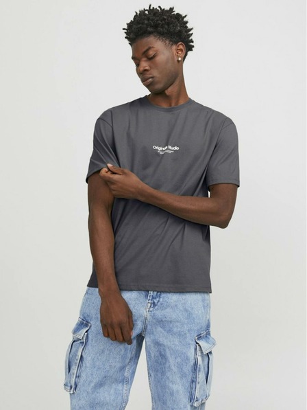 Jack & Jones Šedé pánske tričko Jack & Jones Vesterbro