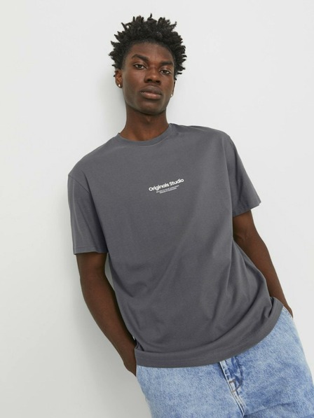 Jack & Jones Šedé pánske tričko Jack & Jones Vesterbro