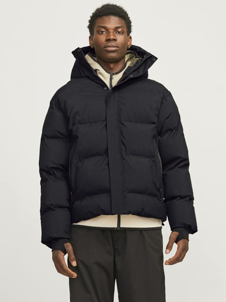 Jack & Jones Čierna pánska zimná prešívaná bunda Jack & Jones Alpha