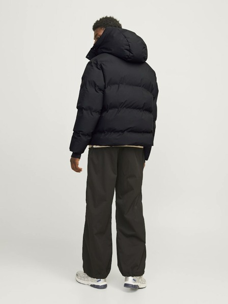 Jack & Jones Čierna pánska zimná prešívaná bunda Jack & Jones Alpha