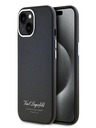 Karl Lagerfeld Grained PU Hotel RSG zadný kryt pre iPhone 15 čierny Karl Lagerfeld