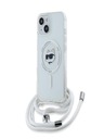 Karl Lagerfeld Karl Lagerfeld IML Crossbody Choupette Head Magsafe zadný kryt pre iPhone 15 Transparent