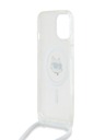 Karl Lagerfeld Karl Lagerfeld IML Crossbody Choupette Head Magsafe zadný kryt pre iPhone 15 Transparent