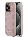 Karl Lagerfeld PU kožený zadný kryt Monogram Metal Logo Magsafe pre iPhone 15 Pro Max Pink Karl Lagerfeld