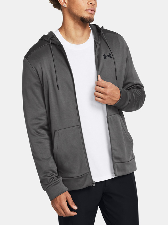 Under Armour Pánska mikina Under Armour UA Armour Fleece FZ Hoodie-GRY