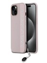 Karl Lagerfeld Karl Lagerfeld PU Saffiano Rhinestone Charm zadný kryt pre iPhone 15 ružový