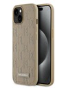 Karl Lagerfeld PU kožený zadný kryt Monogram Metal Logo Magsafe pre iPhone 14 Beige Karl Lagerfeld