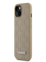 Karl Lagerfeld PU kožený zadný kryt Monogram Metal Logo Magsafe pre iPhone 14 Beige Karl Lagerfeld