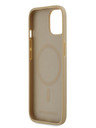 Karl Lagerfeld PU kožený zadný kryt Monogram Metal Logo Magsafe pre iPhone 14 Beige Karl Lagerfeld