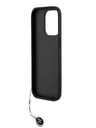 Karl Lagerfeld Karl Lagerfeld PU Saffiano Rhinestone Charm zadný kryt pre iPhone 15 Pro Max čierny