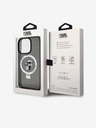 Karl Lagerfeld Ringstand Karl a Choupette MagSafe zadný kryt pre iPhone 15 Pro čierny Karl Lagerfeld