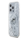 Karl Lagerfeld Karl Lagerfeld Liquid Glitter Karl and Choupette Heads MagSafe zadný kryt pre iPhone 15 Pro Max Transparent