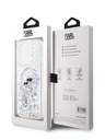Karl Lagerfeld Karl Lagerfeld Liquid Glitter Karl and Choupette Heads MagSafe zadný kryt pre iPhone 15 Pro Max Transparent