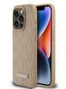 Karl Lagerfeld PU kožený zadný kryt Monogram Metal Logo Magsafe pre iPhone 15 Pro Beige Karl Lagerfeld