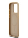 Karl Lagerfeld PU kožený zadný kryt Monogram Metal Logo Magsafe pre iPhone 15 Pro Beige Karl Lagerfeld