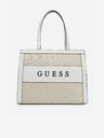 Guess Bielo-béžová dámska kabelka Guess Monique Tote Bag