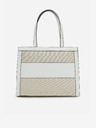 Guess Bielo-béžová dámska kabelka Guess Monique Tote Bag