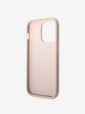 Guess Guess PU 4G kovový zadný kryt s logom pre iPhone 14 Pro Max ružový