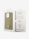 Guess Guess Rhinestones Triangle Metal Logo Cover pre iPhone 15 Pro Gold