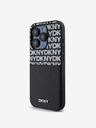 DKNY PU kožený zadný kryt Repeat Pattern Card Pocket pre iPhone 15 Pro Max Black DKNY