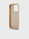 DKNY PU kožený zadný kryt so šachovnicovým vzorom a pruhmi pre iPhone 13 Pro Max Pink DKNY