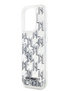 Karl Lagerfeld Liquid Glitter Monogram Gradient zadný kryt pre iPhone 15 Pro White Karl Lagerfeld