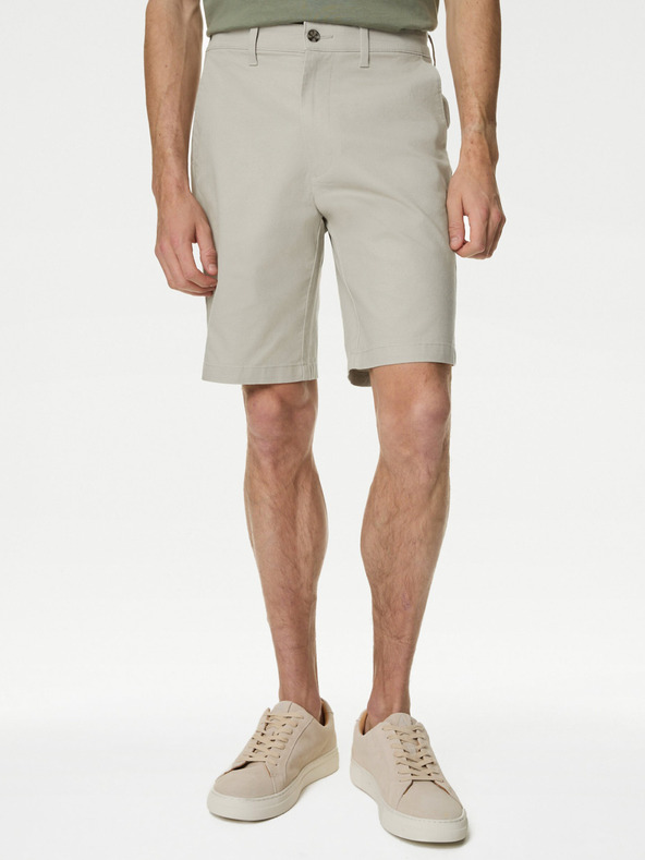 Marks & Spencer Pánske béžové chino šortky Marks & Spencer