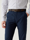 Marks & Spencer Tmavomodré pánske nohavice chino slim fit s opaskom Marks & Spencer