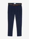 Marks & Spencer Tmavomodré pánske nohavice chino slim fit s opaskom Marks & Spencer