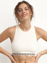DIM Krémová dámska športová podprsenka DIM Icons Wirefree Crop Top