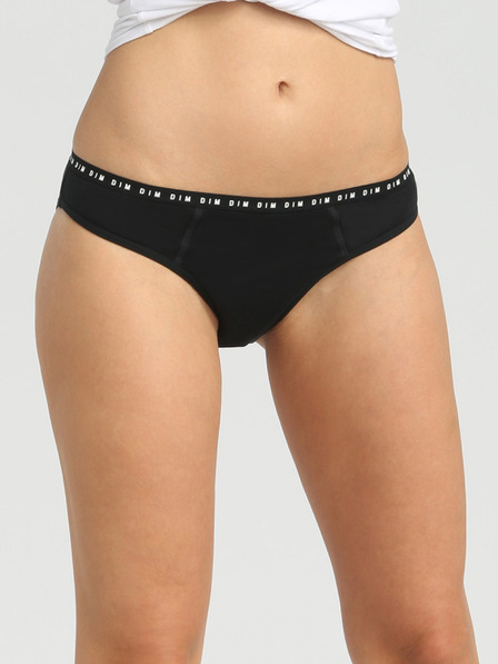 DIM Čierne dámske menštruačné nohavičky Dim MENSTRUAL SLIP