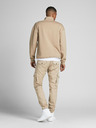Jack & Jones Béžové pánske nohavice Jack & Jones Paul s vreckami