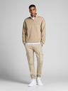 Jack & Jones Béžové pánske nohavice Jack & Jones Paul s vreckami