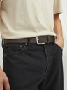 Jack & Jones Tmavohnedý pánsky opasok Jack & Jones Charry so vzorom
